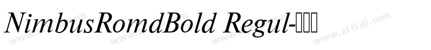 NimbusRomdBold Regul字体转换